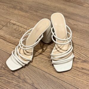Nine West Cream Strappy Heels